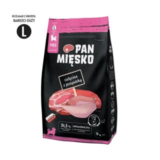 PAN MIĘSKO Cielęcina Z Przepiórką Dla Szczeniąt XS 9kg