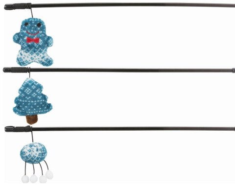 Trixie Wędka Dla Kota Ze Świątecznym Motywem Mix Wzorów 46cm