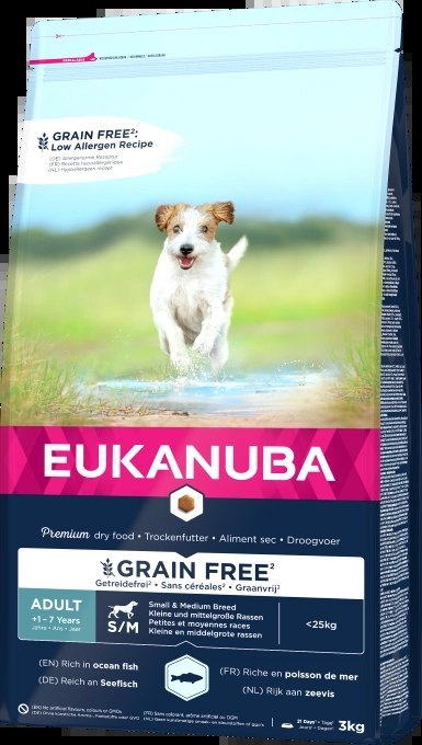 Eukanuba Adult Small&Medium Grain Free Łosoś 3kg