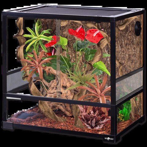 REPTI PLANET Terrarium Szklane Drzwi Przesuwne 60x45x60cm