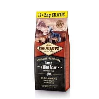 Carnilove Lamb & Wild Boar For Adult 12+2kg