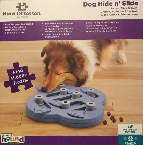 Nina Ottosson Dog Hide 'N Slide Purple Gra Edukacyjna Dla Psów Poziom 2