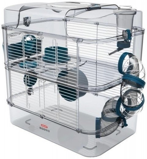 Zolux Klatka Rody 3 Duo 41x27x40cm Niebieska