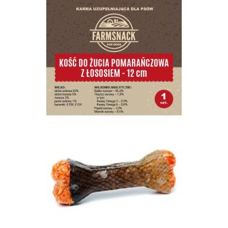 FarmSnack Kość Do Żucia Pomarańczowa Z Łososiem 12cm