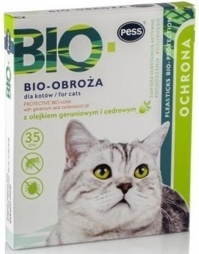 PESS Obroża biologiczna z olejkiem geraniowym 35cm