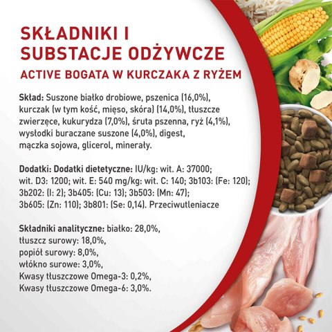 PURINA ONE Mini Active Kurczak, ryż - sucha karma dla psa - 800g