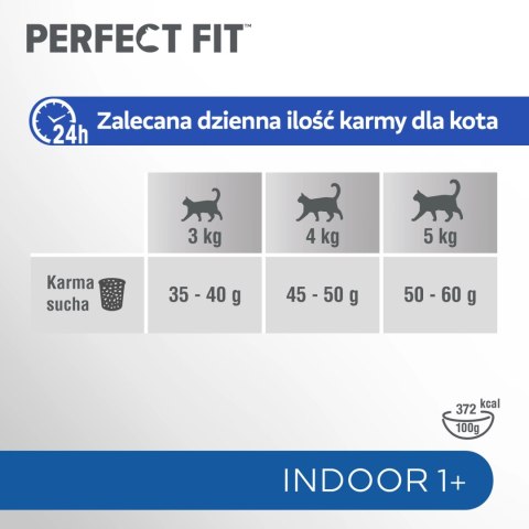 Perfect Fit™ - sucha karma pełnoporcjowa dla dorosłych kotów niewychodzących, bogata w kurczaka 7kg