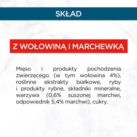 Purina Gourmet Perle Karma dla kotów mini fileciki w sosie z wołowiną i marchewką 85 g