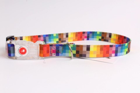 DogStuffs Obroża z klamrą LED 20mm/20-35cm piksele