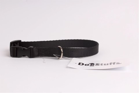 DogStuffs Obroża z plastikową klamrą 15mm/24-40cm czarna