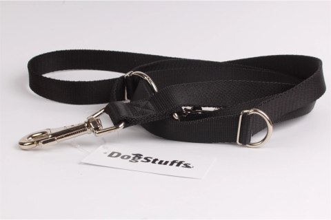 DogStuffs Smycz Regulowana - Czarna 15mm/220cm