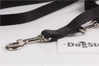 DogStuffs Smycz Regulowana - Czarna 25mm/220cm