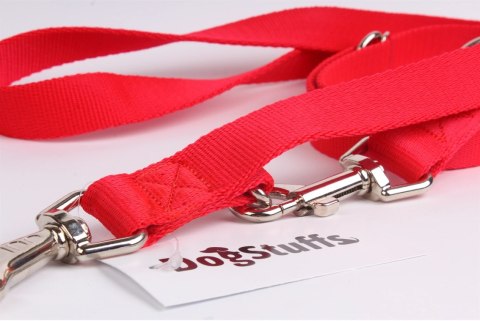 DogStuffs Smycz Regulowana - Czerwona 15mm/220cm