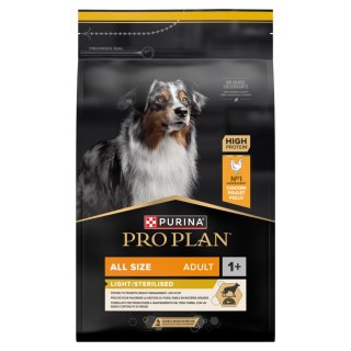 Purina Pro Plan Adult Light Optiweight Sterilised, kurczak i ryż 3kg