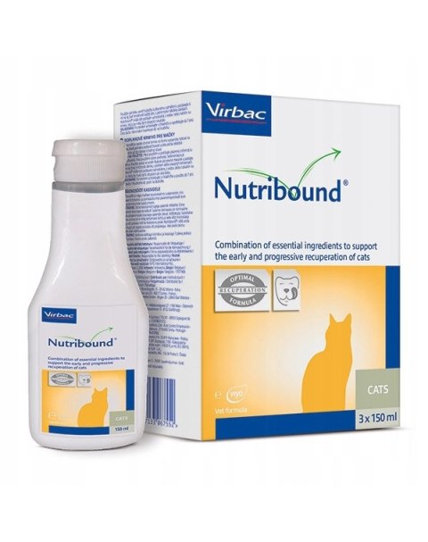 VIRBAC Nutribound Roztwór doustny dla kotów w czasie rekonwalescencji 3x150 ml