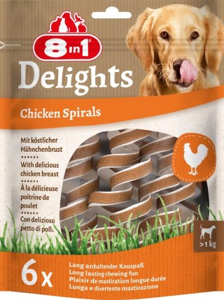 8in1 Przysmak Delights Chicken Spirals 6szt