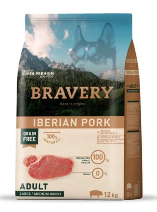 Bravery Grain Free Adult Medium Large Iberian Pork 12kg