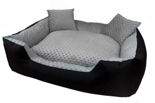 DogStuffs Legowisko kanapa MINKY szare 60x50cm