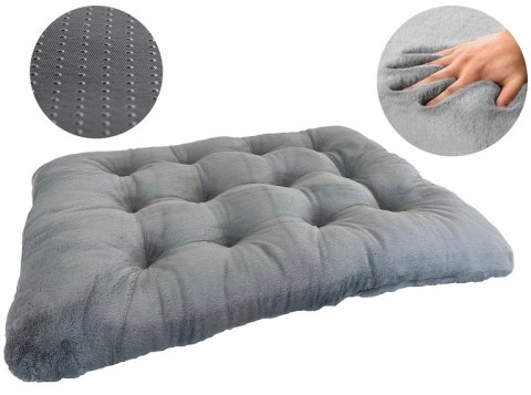 DogStuffs Poduszka sztuczne futro RABBIT szara 70x50cm