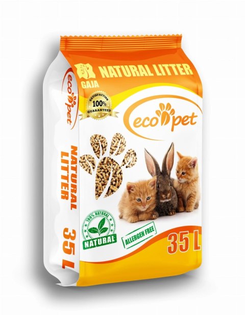 Eco-Pet Gaja Drewniany Żwirek Dla Kota I Ściółka Dla Małych Zwierząt 35l