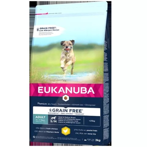 Eukanuba Adult Small&Medium Grain Free Chicken 3kg