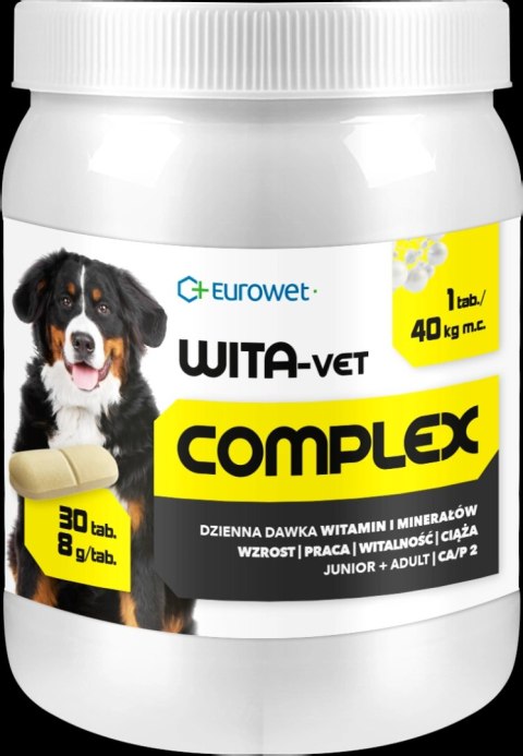 Eurowet Wita-Vet Junior+Adult Ca/P 2 30tab