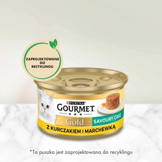 Purina Gourmet Gold Savoury Cake z kurczakiem i marchewką 85g