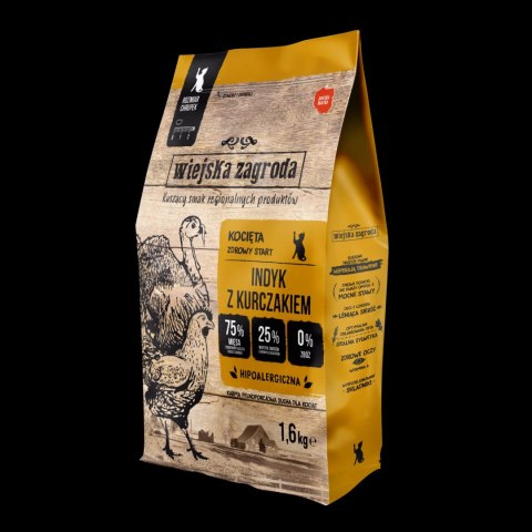 Wiejska Zagroda Indyk Z Kurczakiem Dla Kociąt 1,6kg