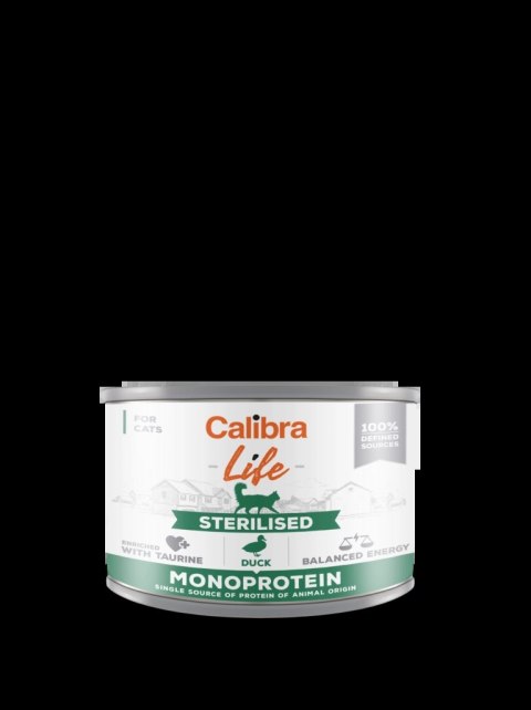 Calibra Cat Life Sterilised Karma Dla Kota Z Kaczką 200g