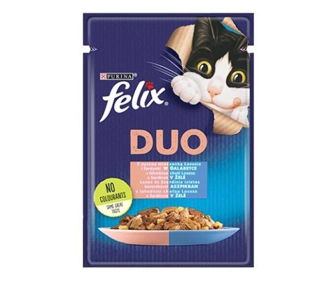Felix Fantastic Duo Z Łososiem I Sardynką W Galaretce 85g