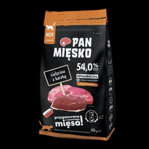 PAN MIĘSKO Cielęcina Z Kaczką M Dla Kota 10kg
