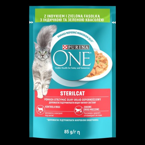 Purina One Sterilcat Karma Dla Kota Z Indykiem I Zieloną Fasolką 85g