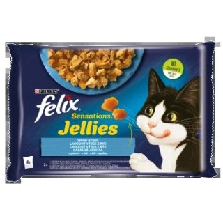 Felix Sensations Jellies Karma Dla Kota Smaki Rybne W Galaretce 4x85g