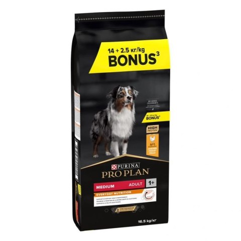 Purina Pro Plan Medium Adult Optibalance Kurczak I Ryż 14kg + 2,5kg