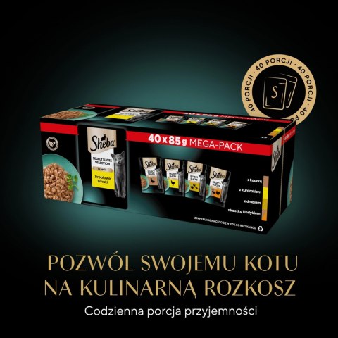 SHEBA® Selection Select Slices Drobiowe Smaki 40x85g