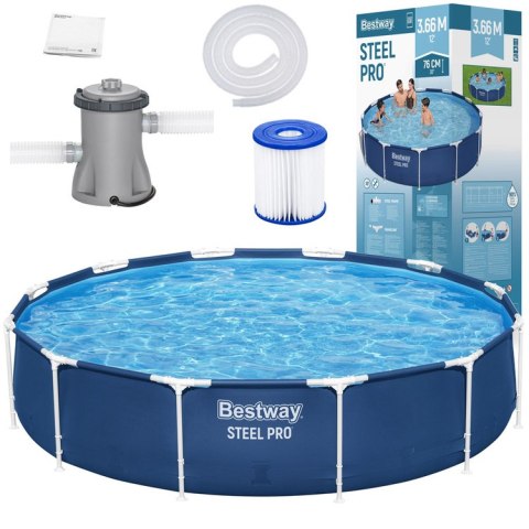 Bestway Basen stelażowy 366cm x 76cm 8w1 56681