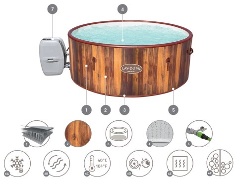 Bestway jacuzzi Lay-Z-Spa Helsinki 5-7 osób 60025