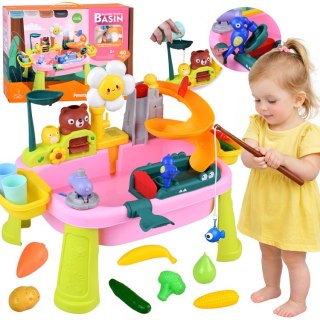 Duży Stolik Wodny Plac zabaw Zjeżdżalnia 40 el. Kreatywna Zabawa ZA6135