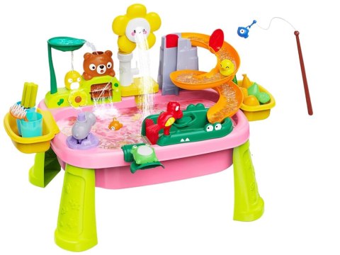 Duży Stolik Wodny Plac zabaw Zjeżdżalnia 40 el. Kreatywna Zabawa ZA6135