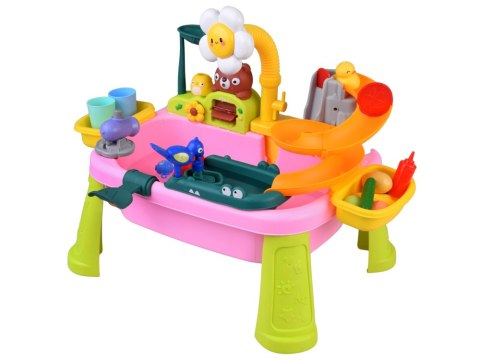 Duży Stolik Wodny Plac zabaw Zjeżdżalnia 40 el. Kreatywna Zabawa ZA6135