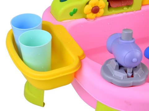 Duży Stolik Wodny Plac zabaw Zjeżdżalnia 40 el. Kreatywna Zabawa ZA6135