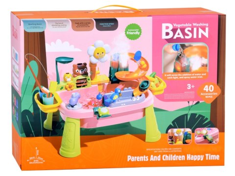 Duży Stolik Wodny Plac zabaw Zjeżdżalnia 40 el. Kreatywna Zabawa ZA6135