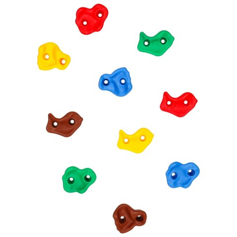 Kamienie wspinaczkowe uchwyty do wspinaczki dla dzieci kolorowe 10 szt + śruby