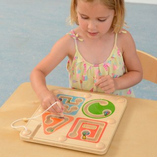 MASTERKIDZ Drewniany Labirynt Magnetyczny Montessori Pisanie i Motoryka