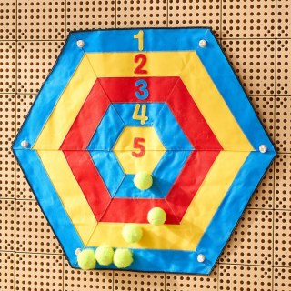 MASTERKIDZ Sześciokątna Tarcza Na Rzepy Rzut Do Celu Do Tablicy STEM