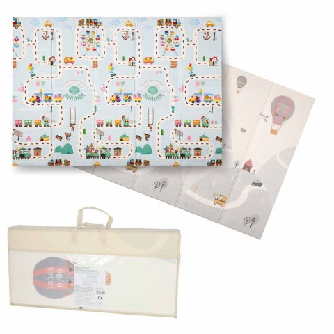 Mata edukacyjna piankowa dwustronna składana 150x200cm balony ulica