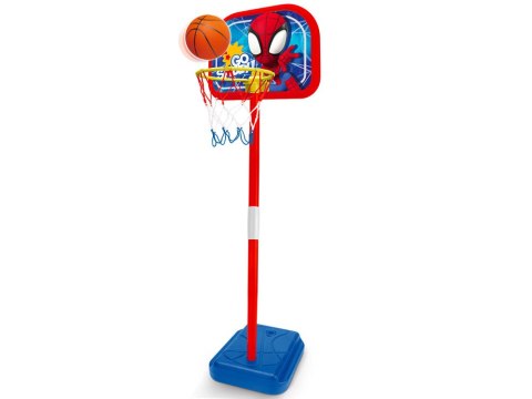 Zestaw do koszykówki Spidey regulowany kosz + piłka 14 cm SP0880