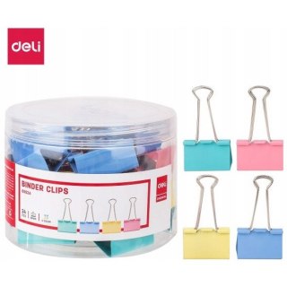 Klips do akt 41mm mix kolorów 24szt. 8552A DELI