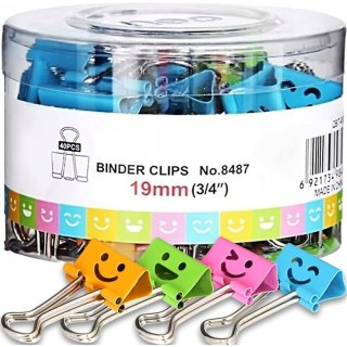 Klipsy do akt 19mm BUŹKI 40szt. 8487 DELI