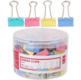Klipsy do akt 25mm mix kolorów 48szt. 8554 DELI